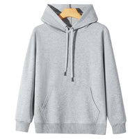 Men's Heavyweight Fleece Hoodie - 320g Cotton Pullover Sweatshirt - full body