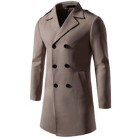 Men's Business Casual Solid Coat - Premium Fall Jacket - back view