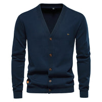 Men's Business Cardigan Sweater – Solid Open Front Knit