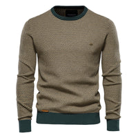 Men's Crewneck Knit Base Layer - Slim Stretch Pullover - back view