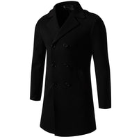 Men's Business Casual Solid Coat - Premium Fall Jacket - fabric detail