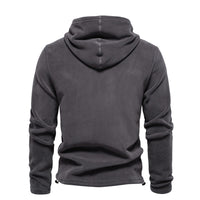 Men's Mock Neck Half Zip Sweater - Solid Knit Base Layer - detail