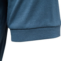 Men's Cotton V-Neck Zip Polo Shirt - Short Sleeve - side view