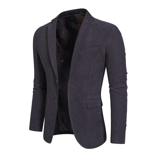 Men's Slim Fit Wool Blend Overcoat - Short Length - front view