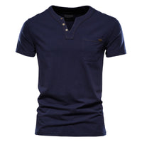 Men's Japanese Style Pocket T-Shirt - Cotton Short Sleeve Tee - view 11