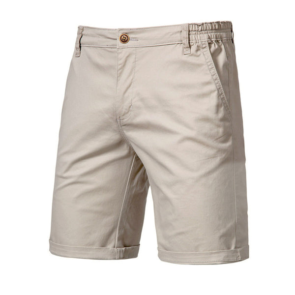 Men's Classic Cotton Chino Shorts - Casual Flat Front Summer Shorts