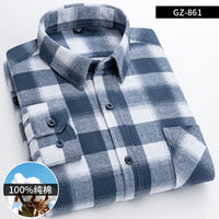 Men's Brushed Cotton Plaid Shirt - Long Sleeve Button Down - view 25