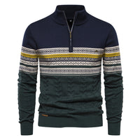 Men's Ribbed Knit Turtleneck - Slim Fit Winter Pullover