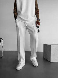 Men's Loose Straight Athleisure Pants — Relaxed Fit All-Season Trousers