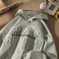 Men's Premium Suede Hoodie - Heavyweight Hooded Jacket - back view