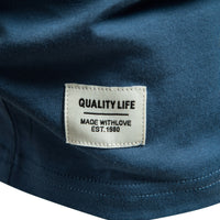 Men's Cotton V-Neck Zip Polo Shirt - Short Sleeve - detail