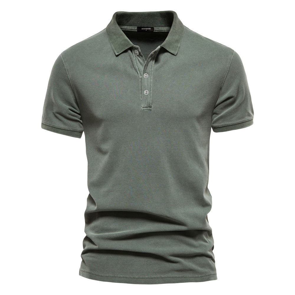 Men's Sport Cotton Polo Shirt - Classic Short Sleeve Collar Tee