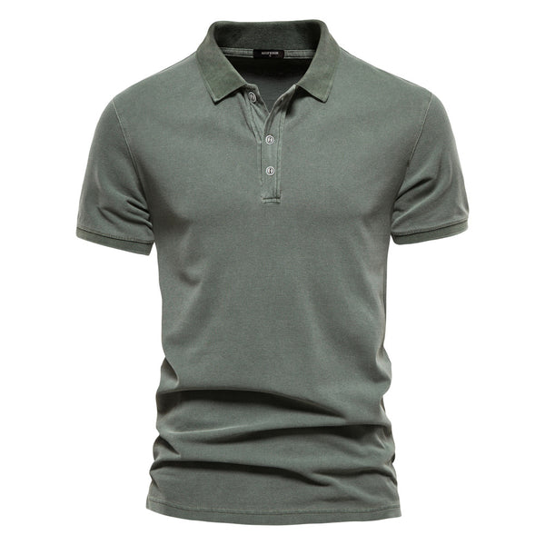 Men's Sport Cotton Polo Shirt - Classic Short Sleeve Collar Tee
