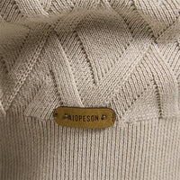 Men's Pure Cotton Crewneck Sweater - Solid Pullover Knit - side view