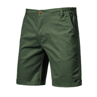 Men's Classic Cotton Chino Shorts - Casual Flat Front Summer Shorts - fabric detail