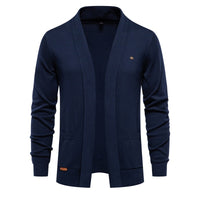 Men's Button Front Cardigan Sweater - Business Casual Knit Top - styled