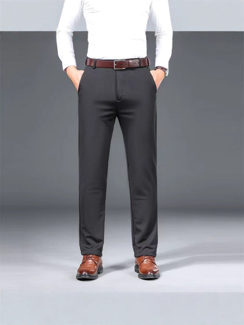 Men's Straight Leg Dress Pants - Business Casual Trousers