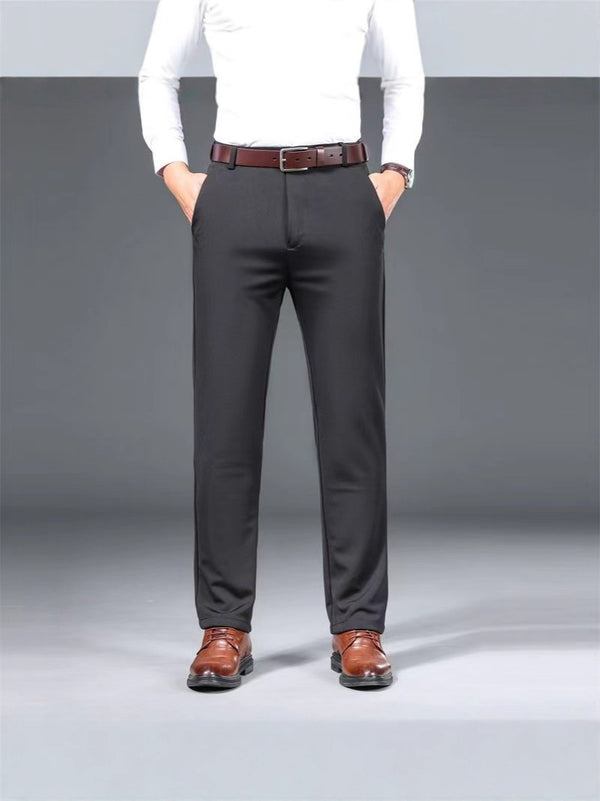 Men's Straight Leg Dress Pants - Business Casual Trousers