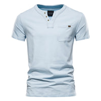 Men's Japanese Style Pocket T-Shirt - Cotton Short Sleeve Tee - view 13