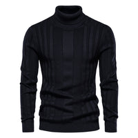 Men's Plaid Crewneck Sweater - Classic Pattern Knit Pullover - fabric detail