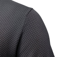 Men's Textured Knit Polo Shirt - Business Casual Short Sleeve - side view