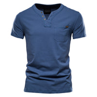 Men's Japanese Style Pocket T-Shirt - Cotton Short Sleeve Tee - view 12