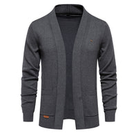 Men's Button Front Cardigan Sweater - Business Casual Knit Top - fabric detail