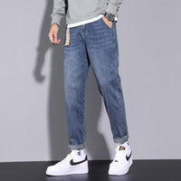 Men's Retro Casual Slim Straight Jeans - back view