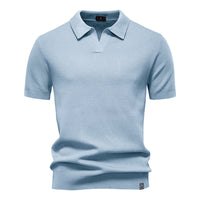 Men's Textured Knit Polo Shirt - Business Casual Short Sleeve - view 14