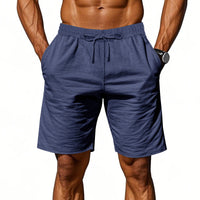 Men's Cotton Linen Beach Shorts — Breathable Casual Cropped Pants