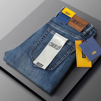 Men's Stretch Straight Leg Jeans - Business Casual Denim - view 18