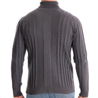 Men's Plaid Crewneck Sweater - Classic Pattern Knit Pullover - front view