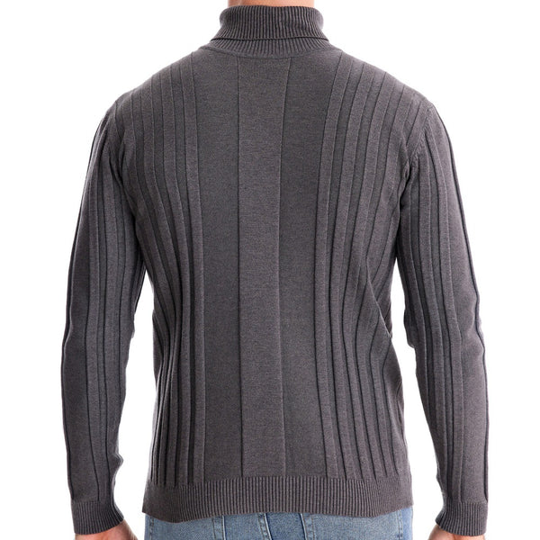 Men's Plaid Crewneck Sweater - Classic Pattern Knit Pullover - front view