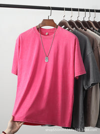 Men's Acid Wash Graphic T-Shirt - Distressed Retro Cotton Tee - front view