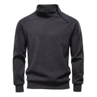 Men's Fleece-Lined Zip Jacket - Stand Collar Sweatshirt - styled