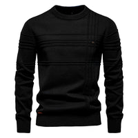 Men's Premium Crewneck Pullover - Solid Knit Sweater - view 11