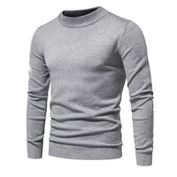 Men's Thick Mock Neck Sweater - Slim Fit Warm Knit Pullover