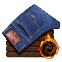 Men's High Waist Stretch Jeans - Loose Fit Casual Denim - view 20