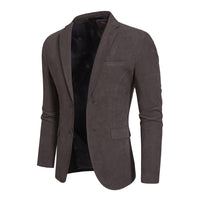 Men's Slim Fit Wool Blend Overcoat - Short Length - back view