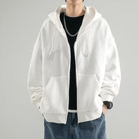 Men's Casual Zip Cardigan Jacket - Plus Size Solid Color - view 11