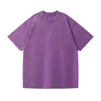 Men's Acid Wash Distressed T-Shirt - Heavyweight Oversized Vintage Cotton Tee - view 14