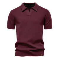Men's Textured Knit Polo Shirt - Business Casual Short Sleeve - view 15