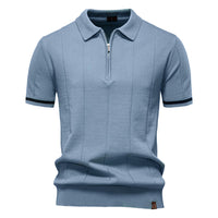 Men's Business Casual Knit Polo - Short Sleeve Collared Top - view 15