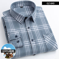 Men's Brushed Cotton Plaid Shirt - Long Sleeve Button Down - view 17