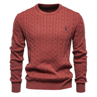 Men's Embroidered Deer Pullover Sweater - Soft Knit Crewneck - view 15