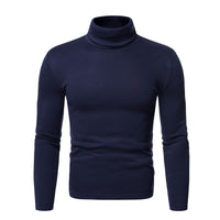 Men's Turtleneck Sweater - Slim Fit Long Sleeve Knit Top - front view