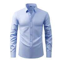 Men's Wrinkle-Free Stretch Dress Shirt - Easy Care Button Down - side view