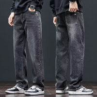 Men's Stretch Loose Straight Jeans - front view