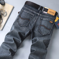 Men's High Waist Stretch Jeans - Loose Fit Casual Denim - view 18