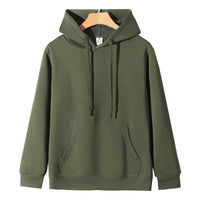 Men's Heavyweight Fleece Hoodie - 320g Cotton Pullover Sweatshirt - model wearing